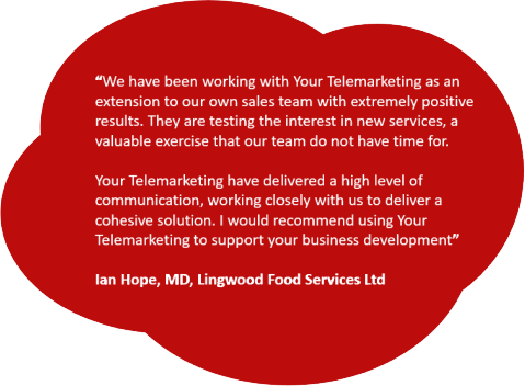 Ian Hope, Lingwood Food Services, Testimonial Telemarketing CRM Tool